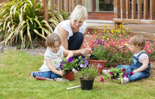 Efficient drip irrigation system in a vibrant garden