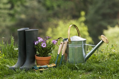 Beautiful garden in Lugarno with lush green plants